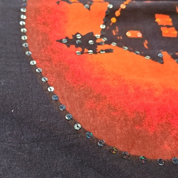 Seventh Avenue, Vintage Halloween Women's  Haunted House Pumpkins Shirt - Picture 5 of 6
